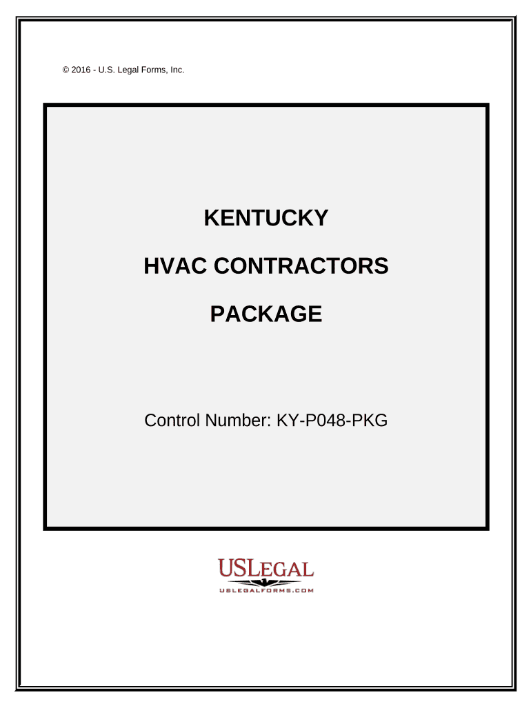 HVAC Contractor Package Kentucky  Form