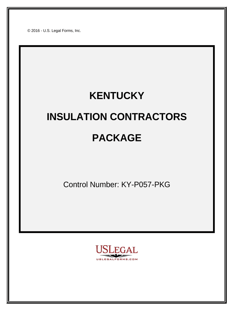 Insulation Contractor Package Kentucky  Form