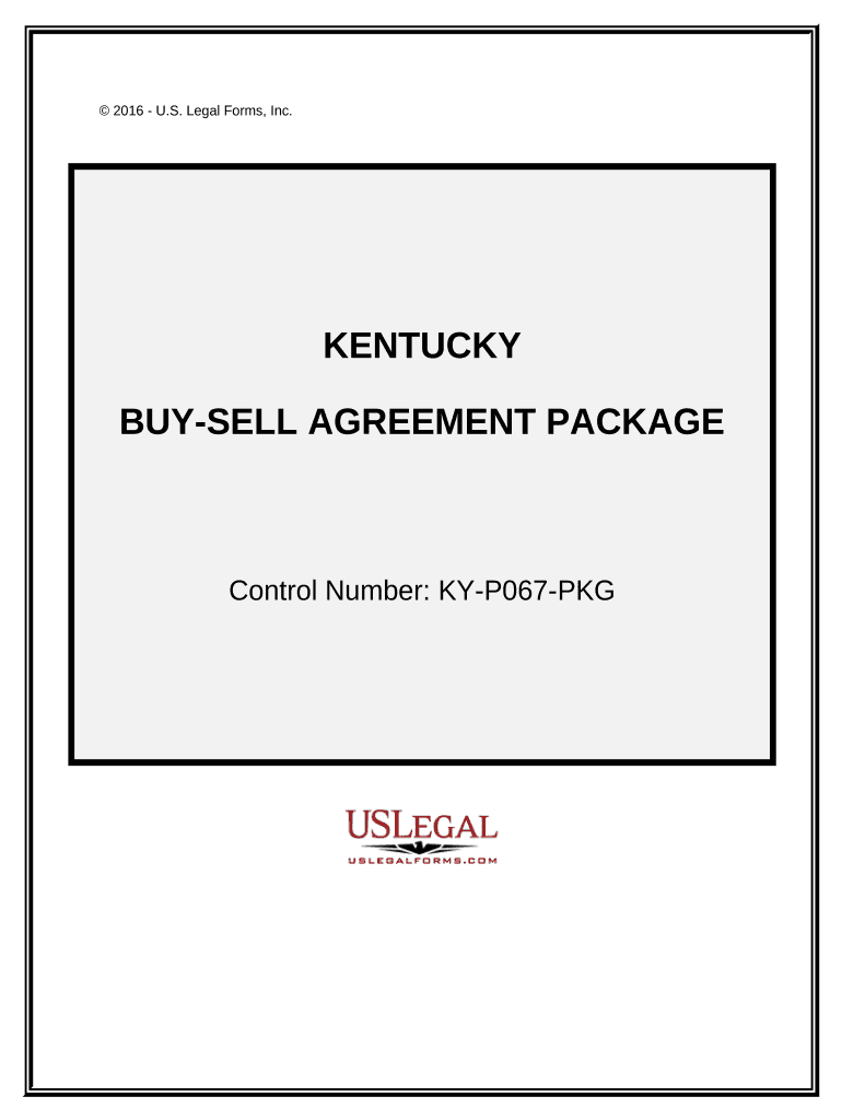Buy Sell Agreement Package Kentucky  Form