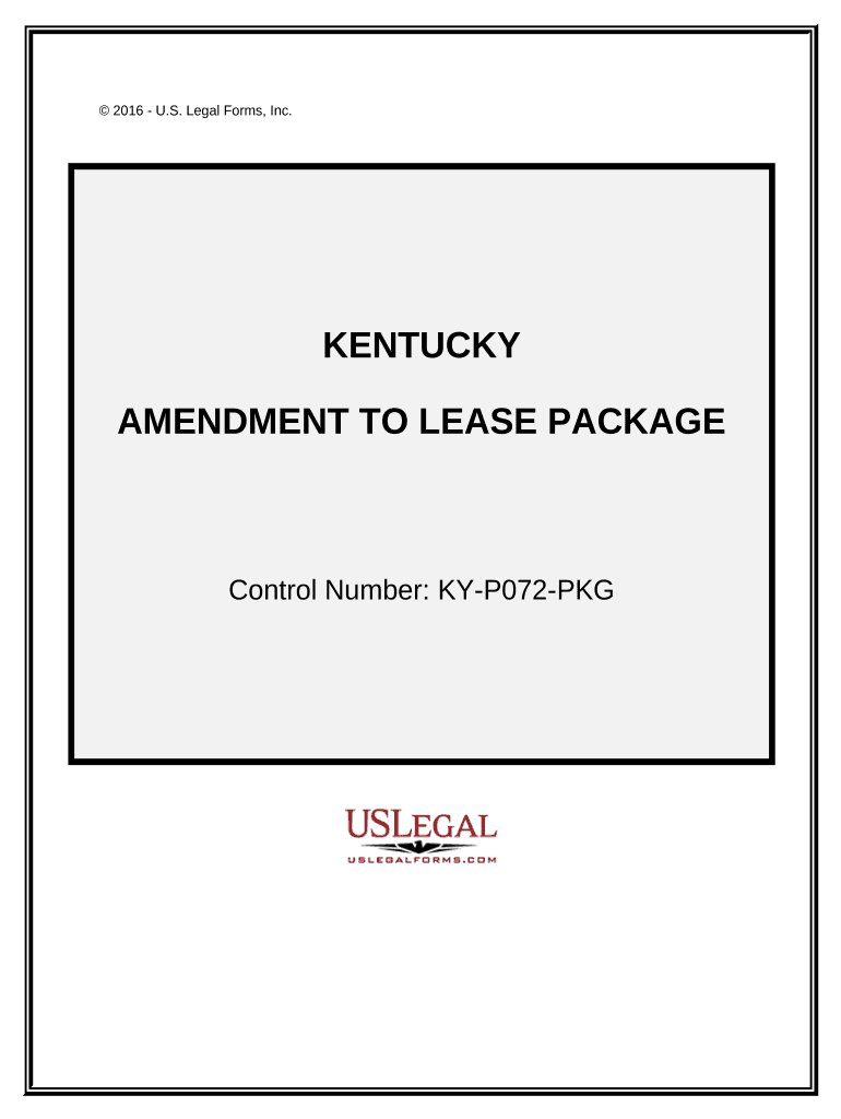 Amendment of Lease Package Kentucky  Form