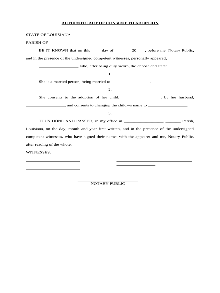 Authentic Act  Form