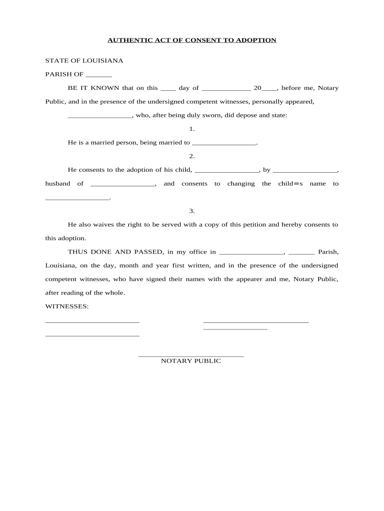 Authentic Act  Form