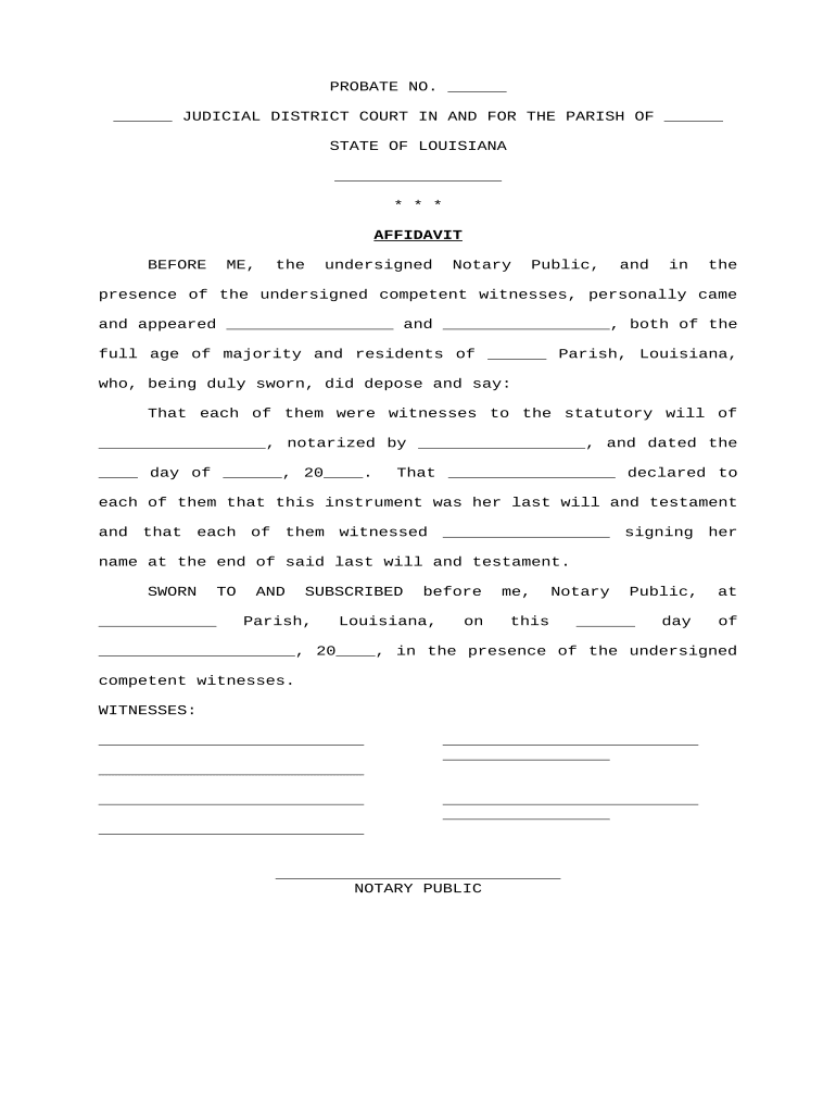 Louisiana Witness  Form