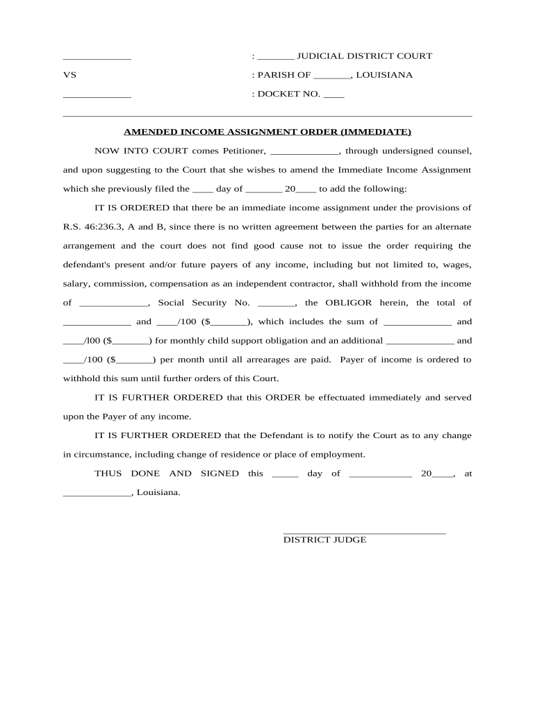 order stopping order of assignment iwo