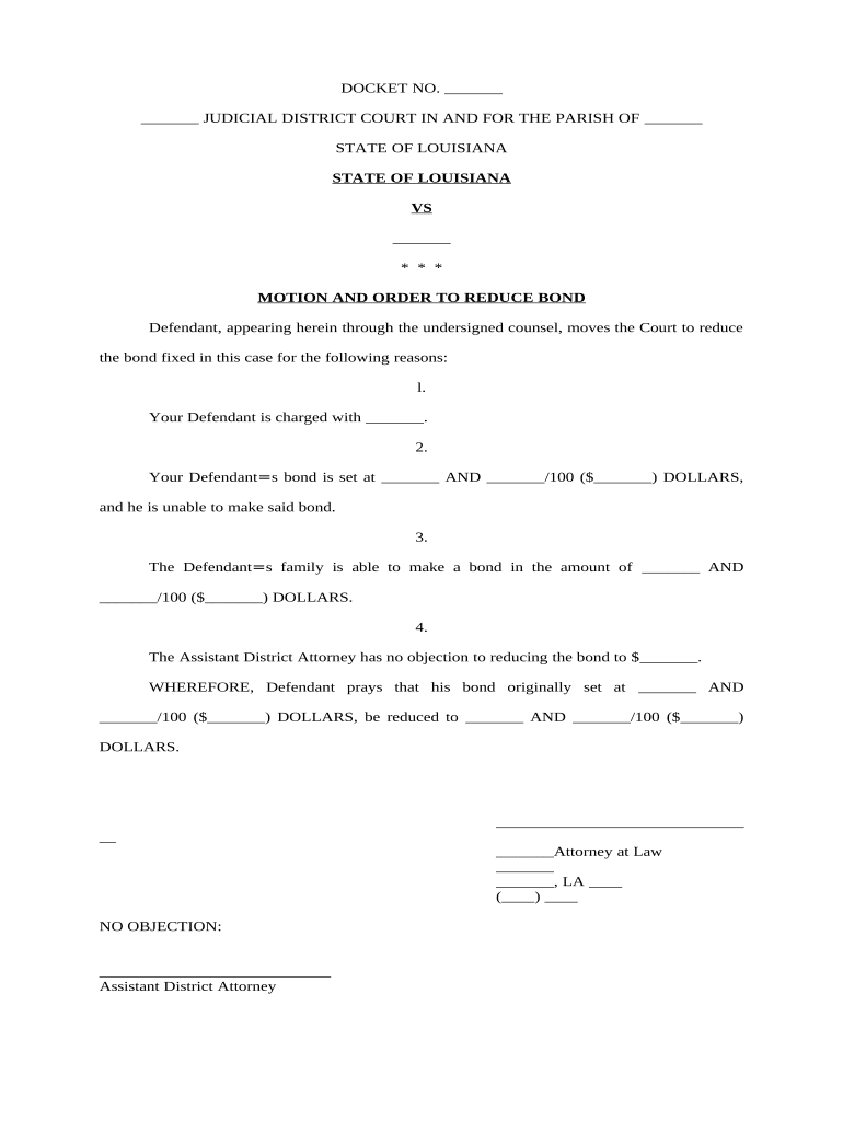 Louisiana District Attorney  Form