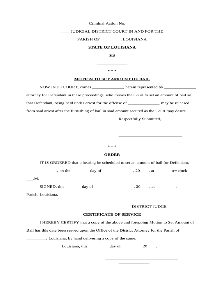 Bail  Form