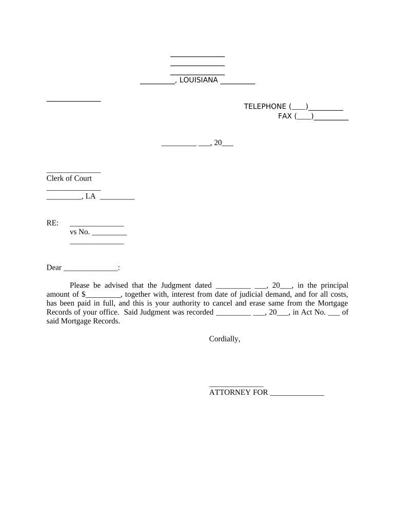 Letter Clerk Court  Form