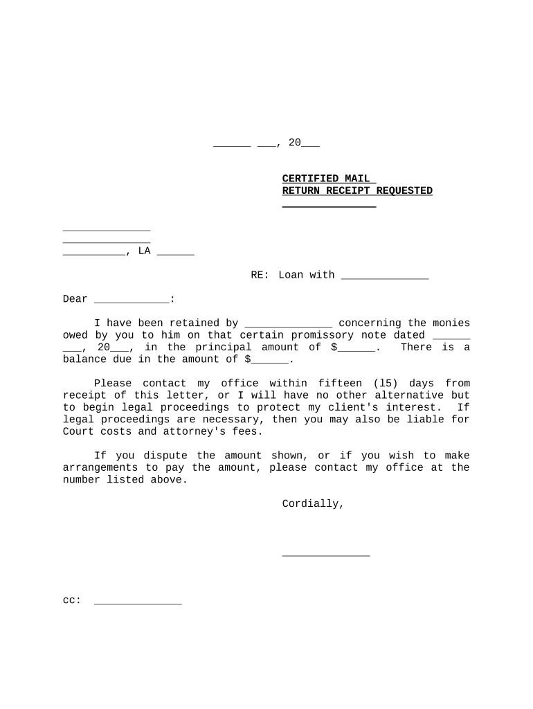 Demand Letter  Form