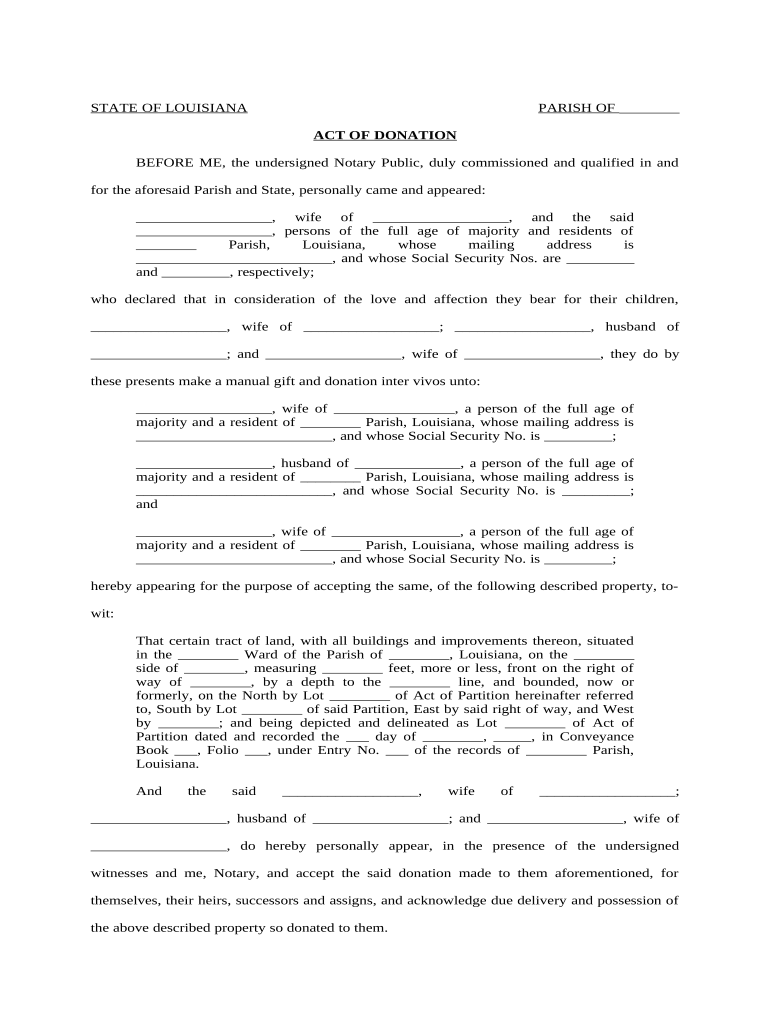 act-of-donation-louisiana-form-fill-out-and-sign-printable-pdf