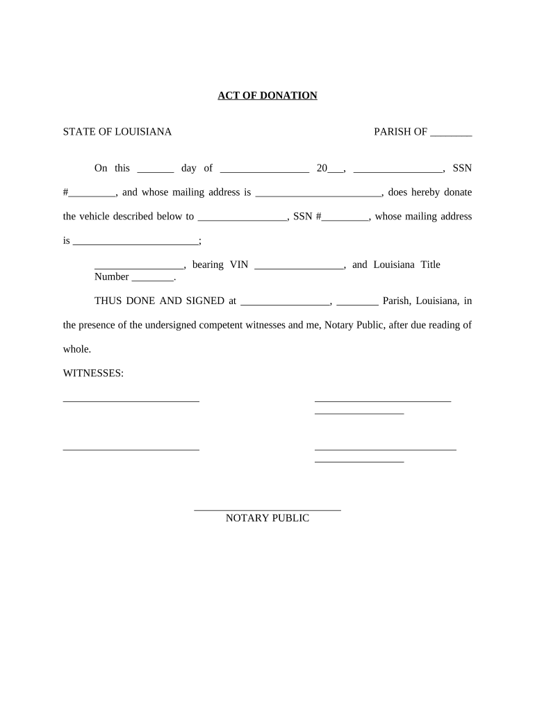 Act Donation Form