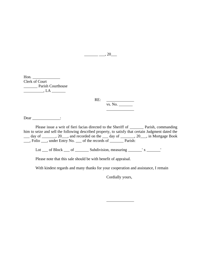 Letter Clerk Court  Form