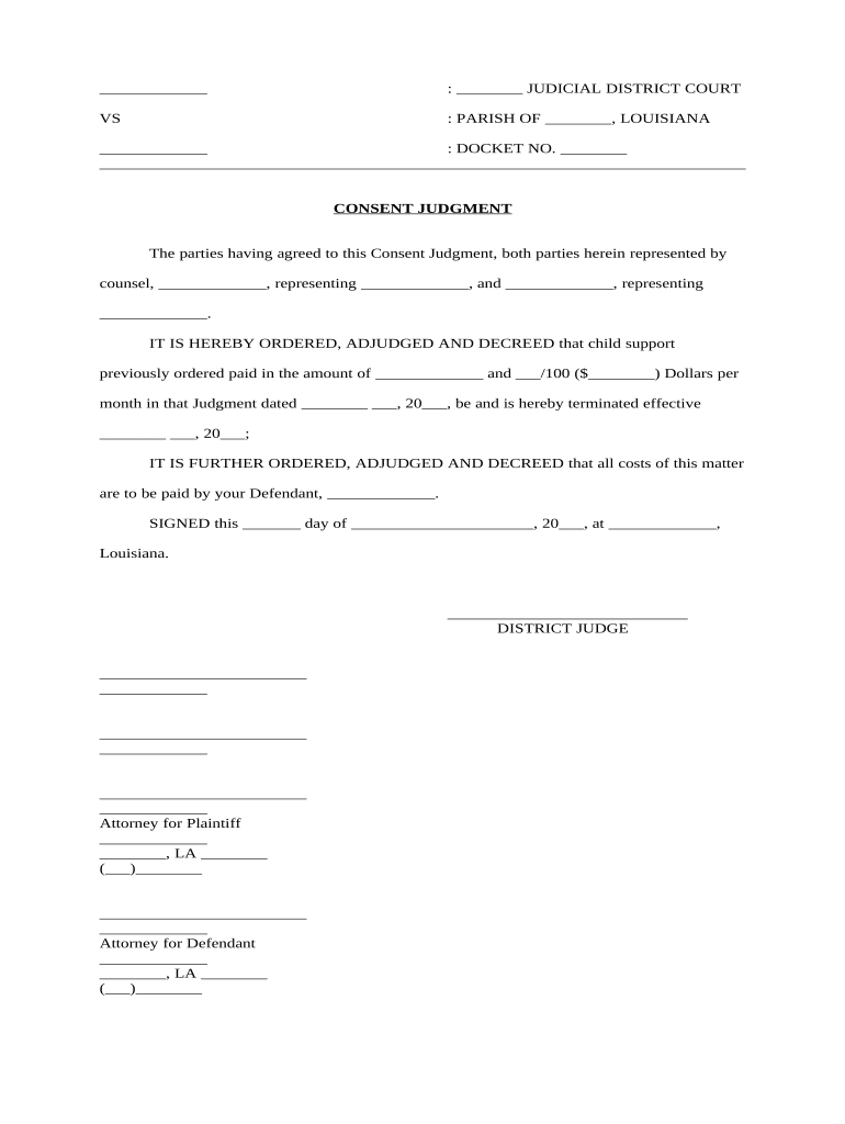 Louisiana Support  Form