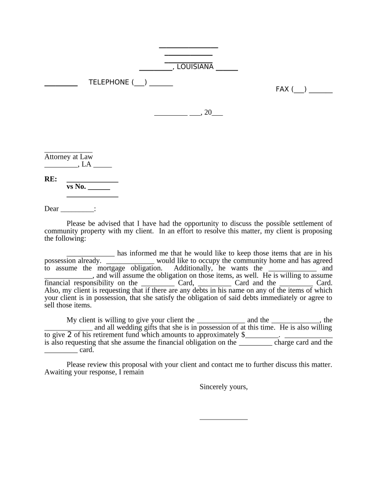 Sample Letter to Opposing Counsel with Settlement Offer  Form