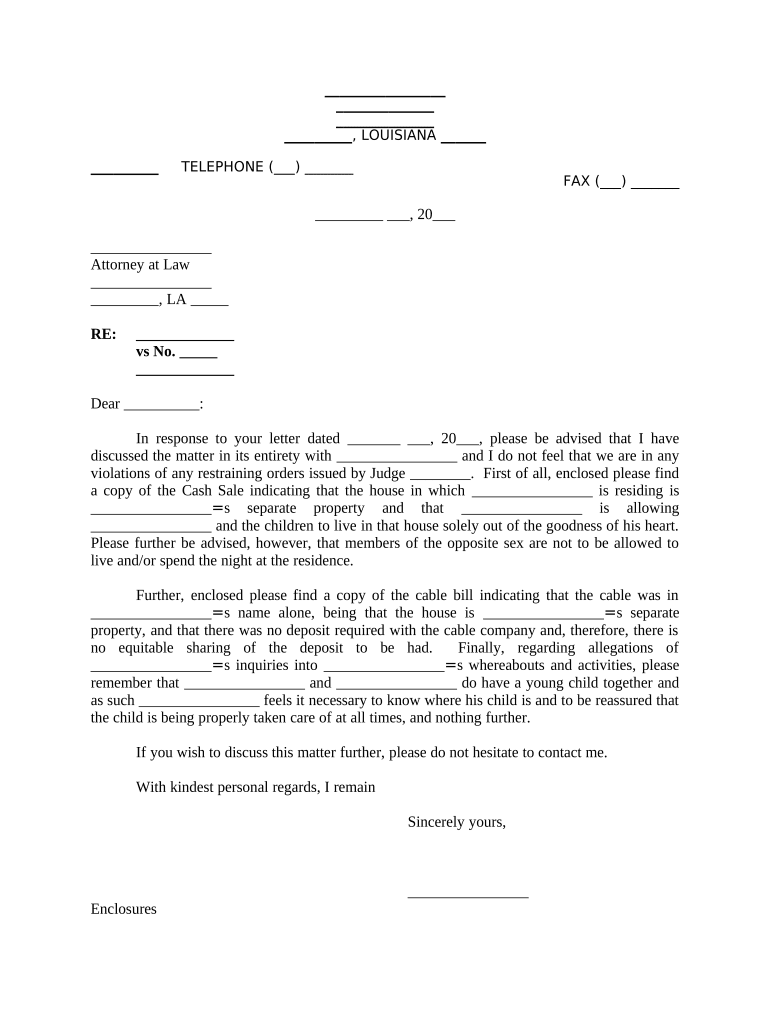 Opposing Counsel  Form