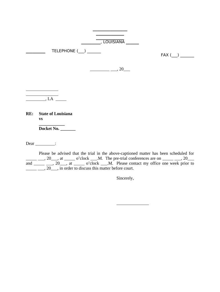 Louisiana Client  Form