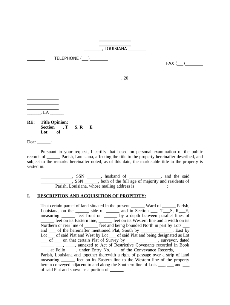 Title Attorney  Form