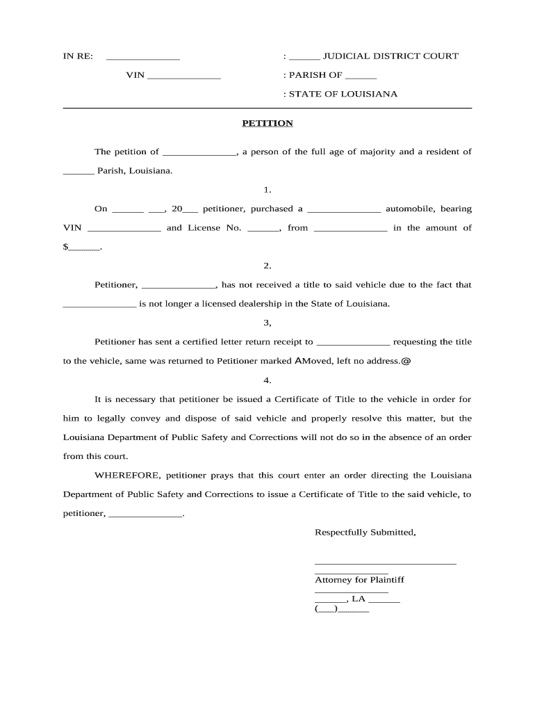 Certificate Title  Form