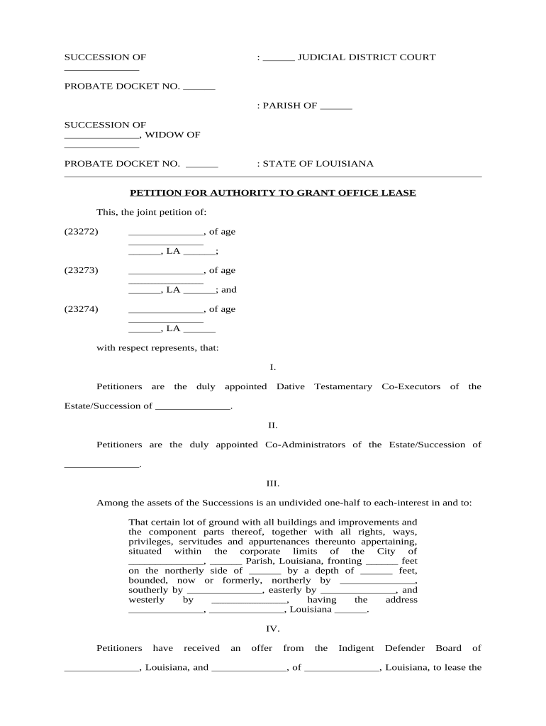 Petition Authority  Form