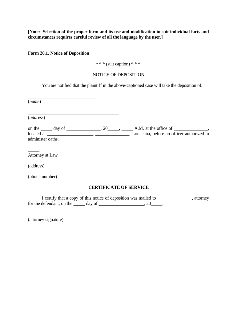 Case Trial Packet Louisiana  Form