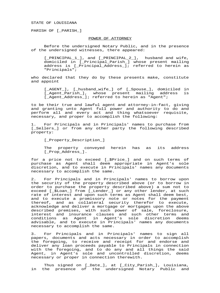Louisiana Attorney Contract  Form