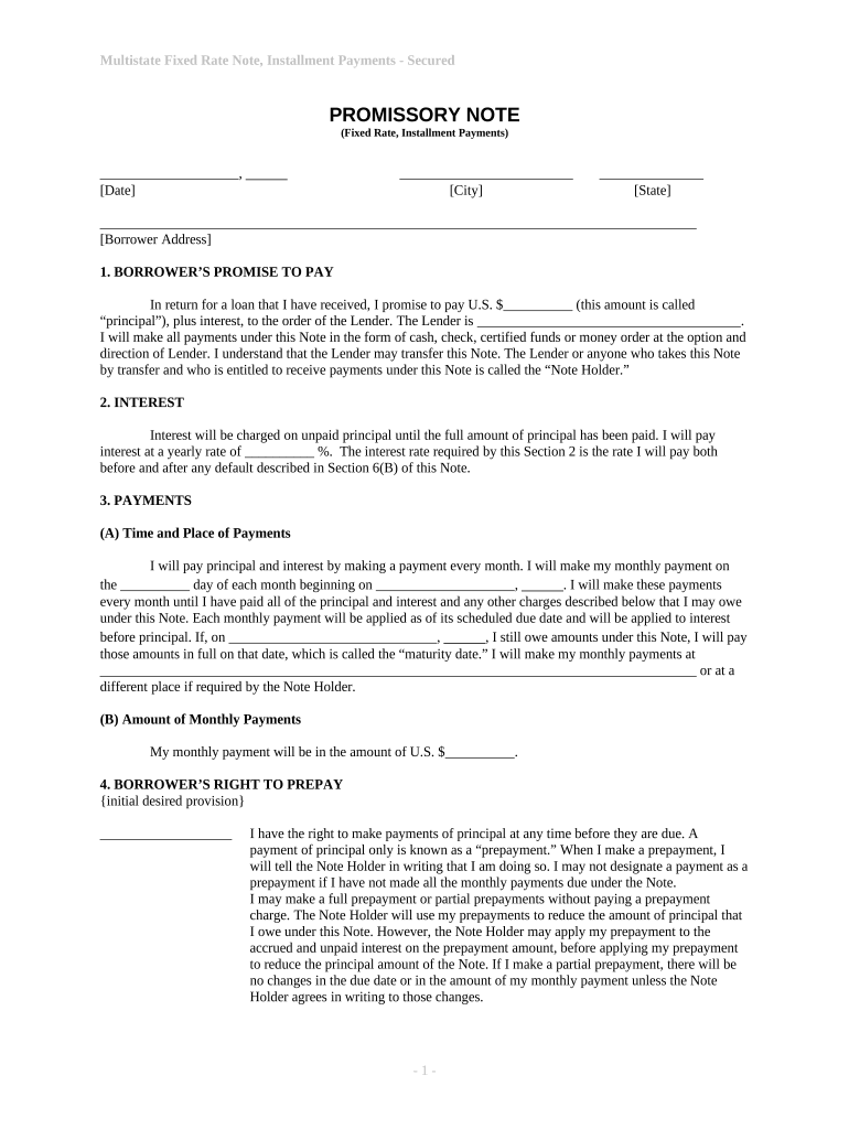 Louisiana Note  Form