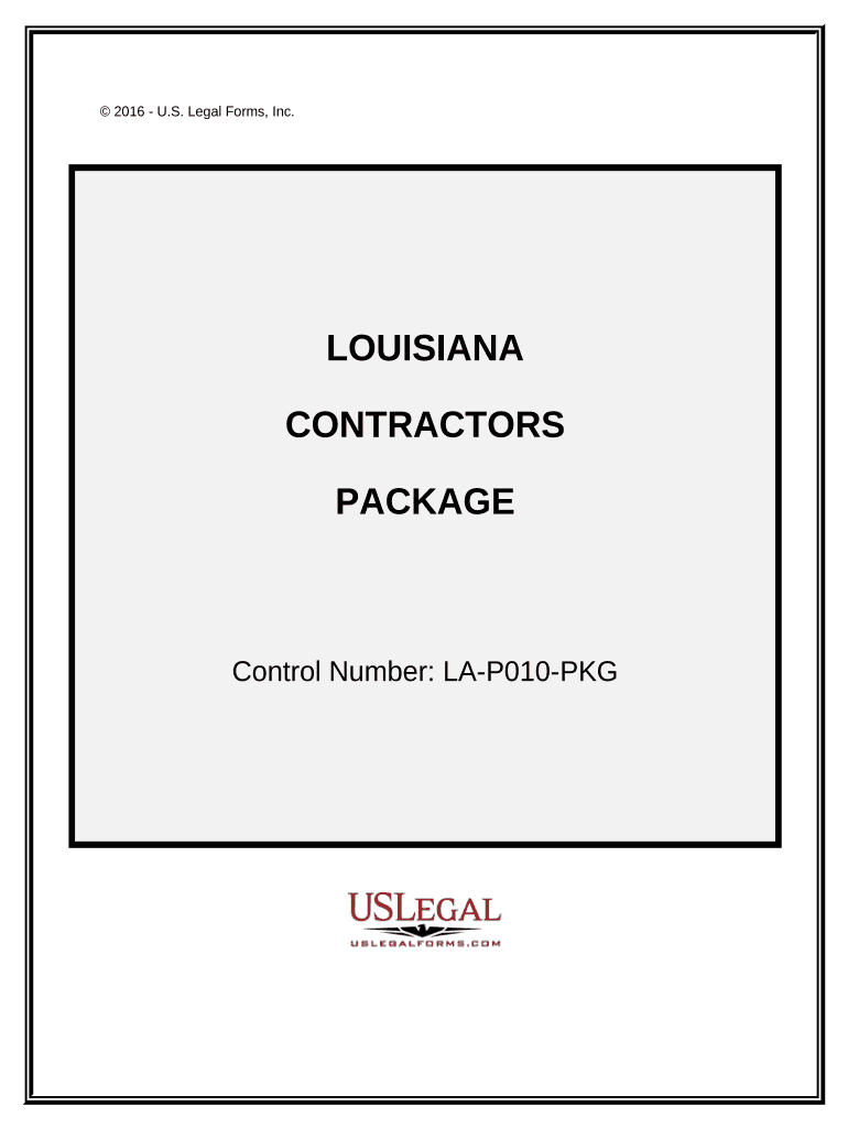 Contractors Forms Package Louisiana
