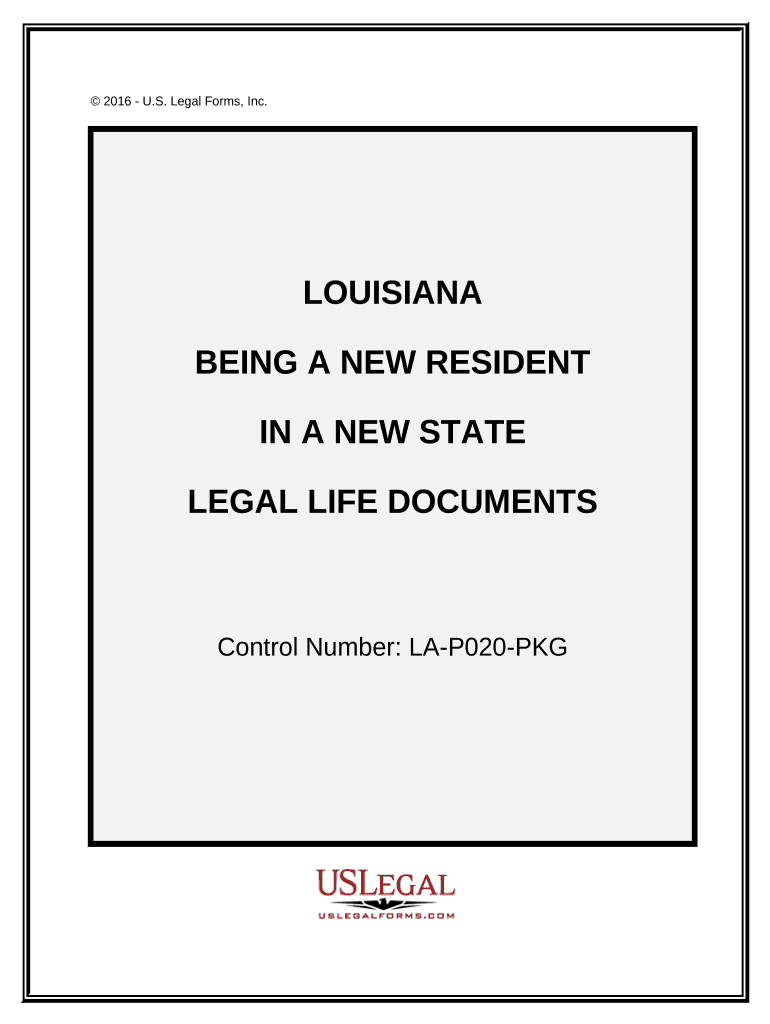 New State Resident Package Louisiana  Form