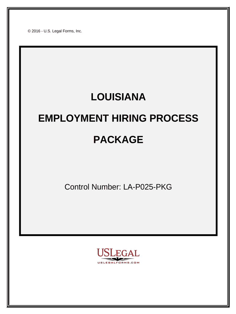 Employment Hiring Process Package Louisiana  Form