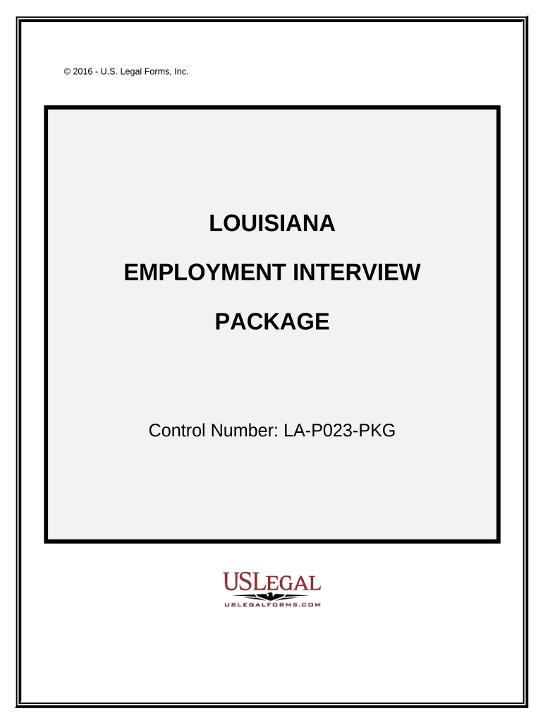 Employment Interview Package Louisiana  Form