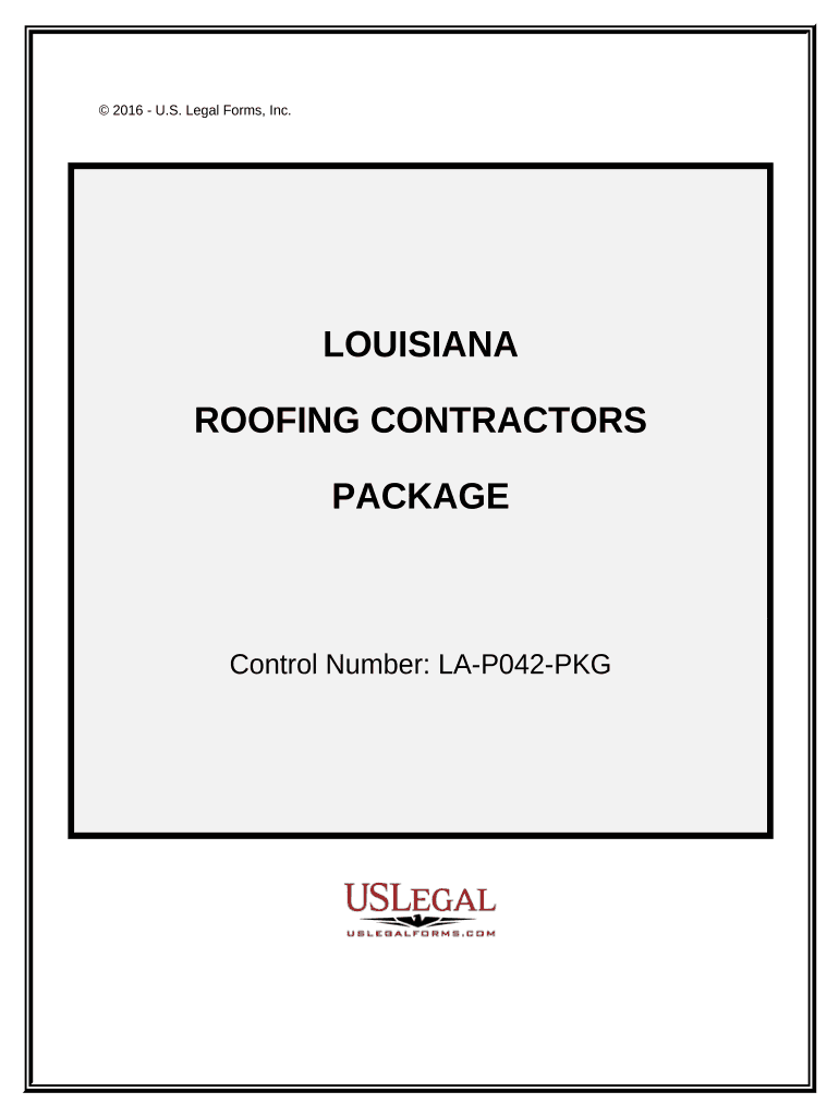 Roofing Contractor Package Louisiana  Form