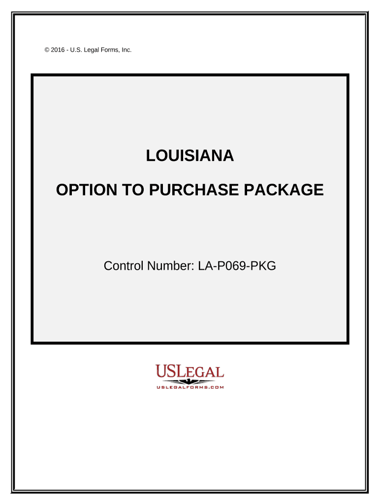 Option to Purchase Package Louisiana  Form