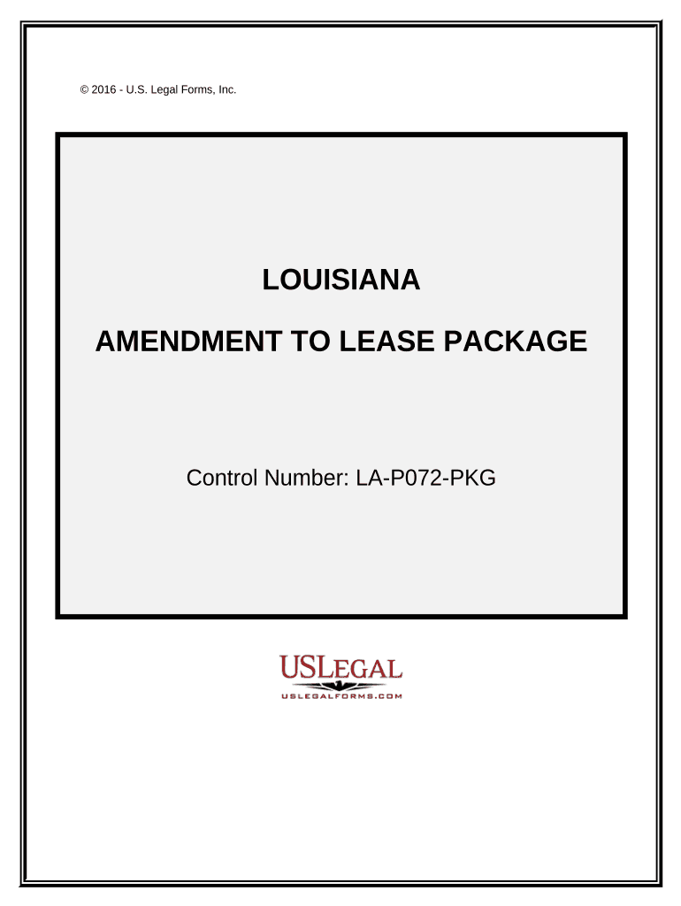 Amendment of Lease Package Louisiana  Form