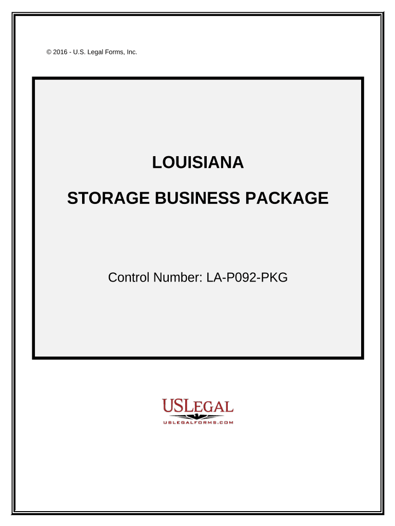 Storage Business Package Louisiana  Form