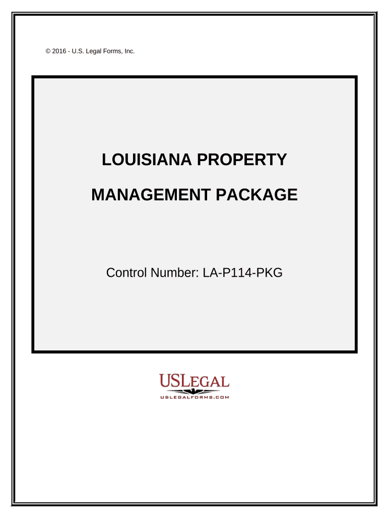 Louisiana Property Management Package Louisiana  Form