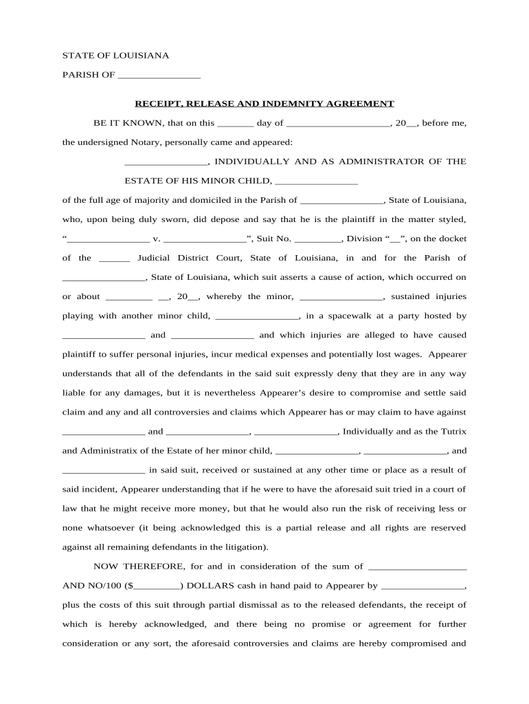 Indemnity  Form