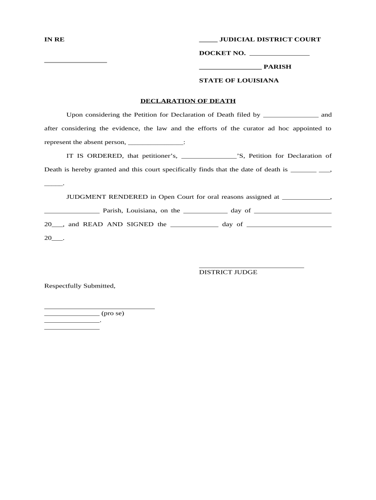 Declaration Death Form Fill Out And Sign Printable PDF Template SignNow free-51-death-forms-in-pdf-ms-word