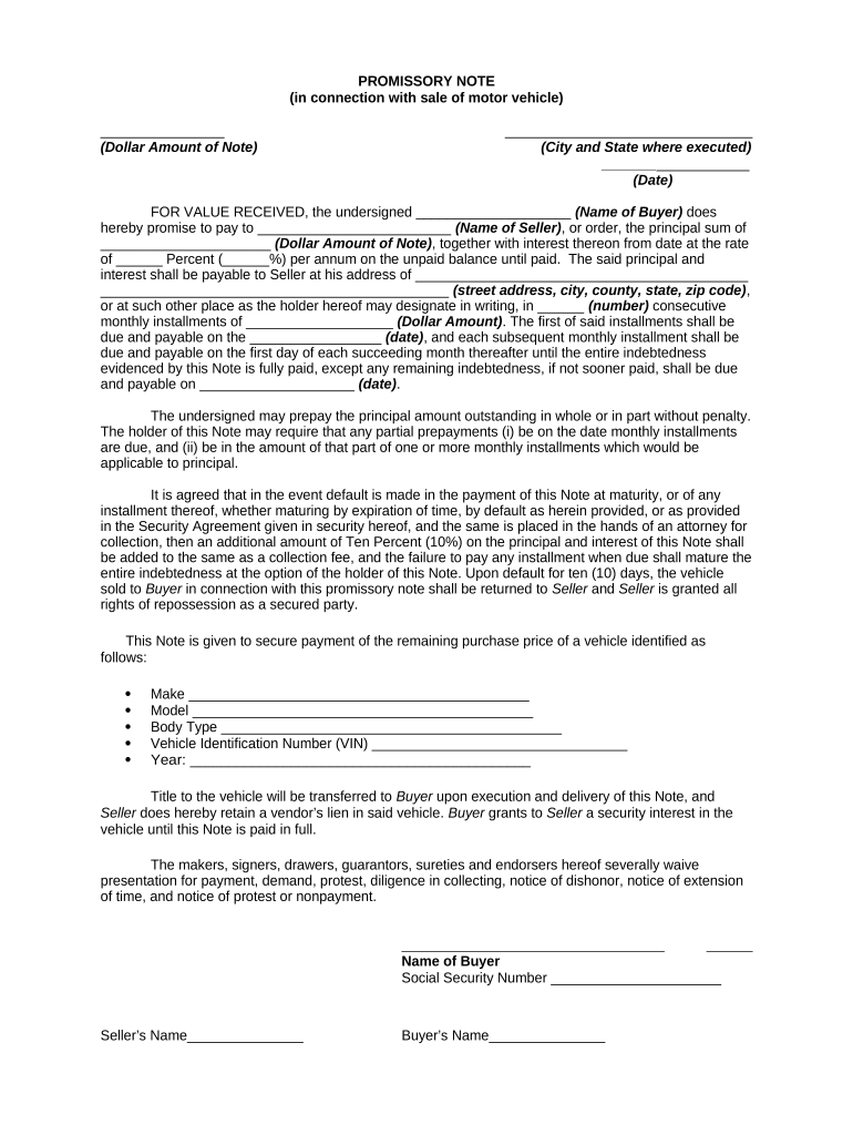 Massachusetts Note  Form