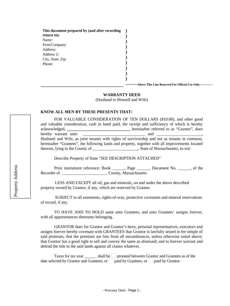 Massachusetts Wife  Form