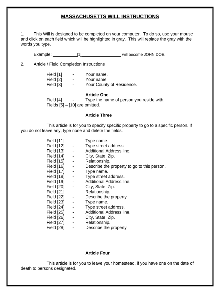Mutual Wills Containing Last Will and Testaments for Unmarried Persons Living Together with No Children Massachusetts  Form