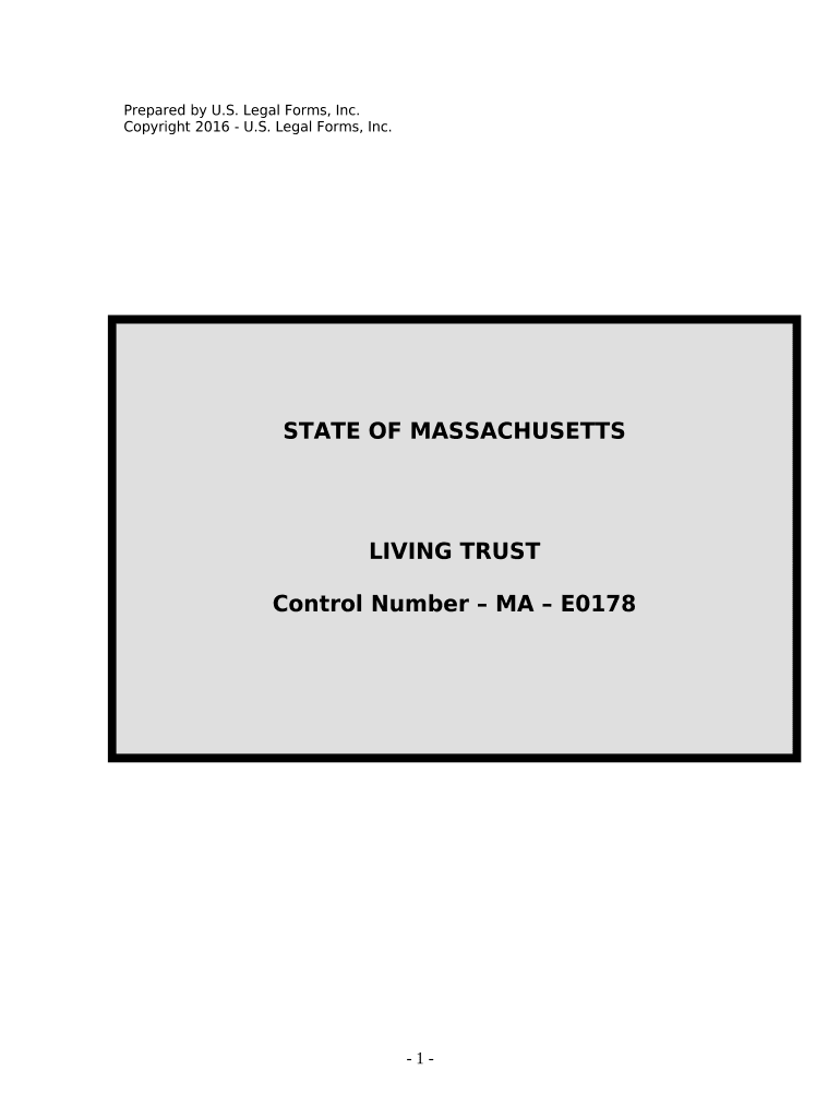 Living Trust for Husband and Wife with Minor and or Adult Children Massachusetts  Form