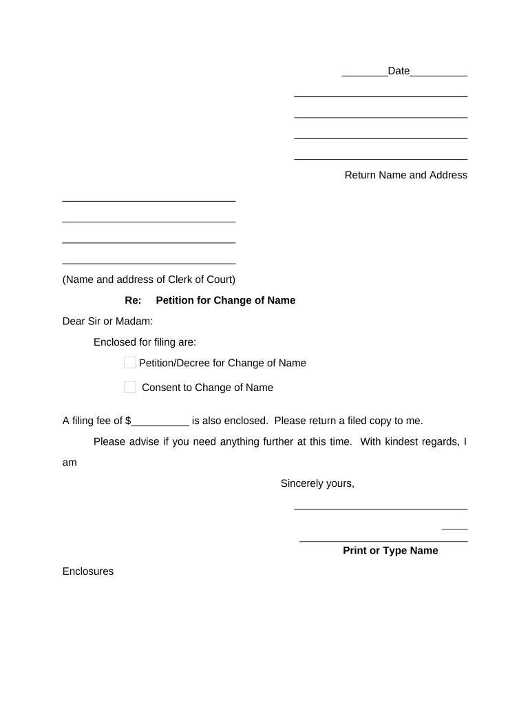 Name Change Minor  Form