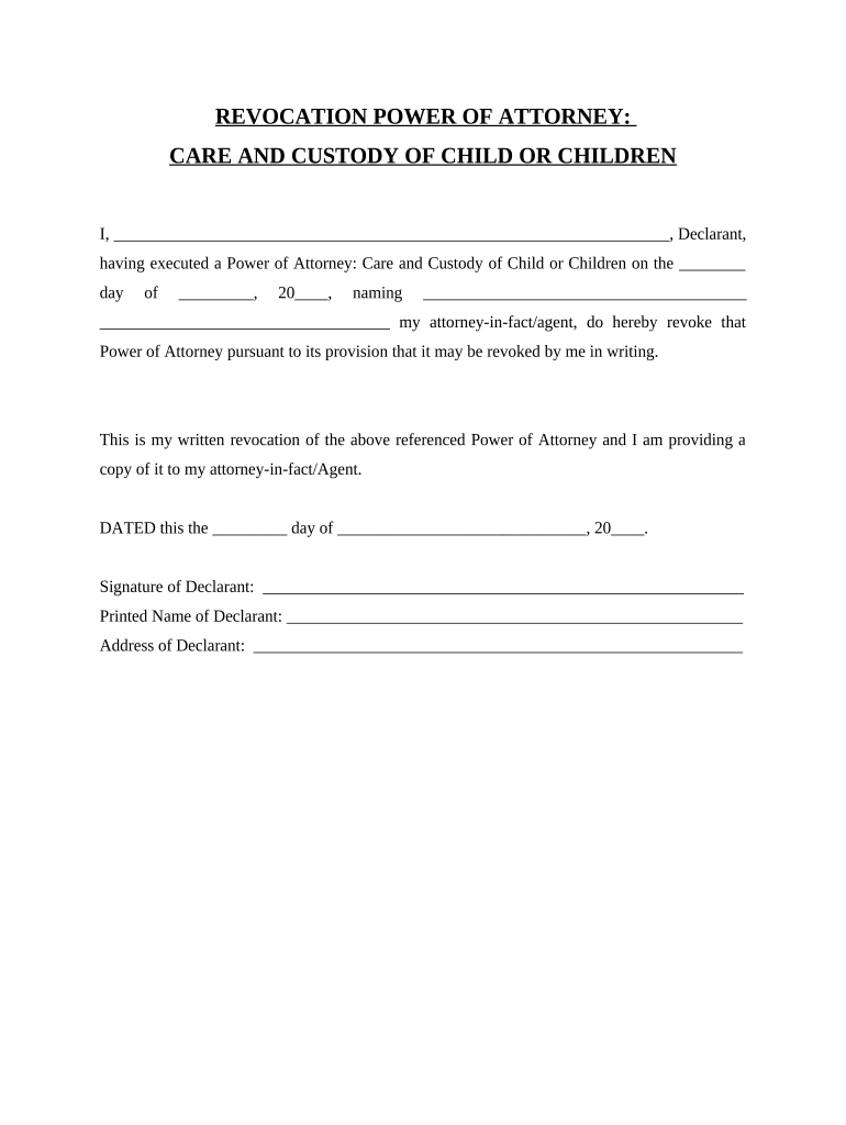 Massachusetts Revocation  Form