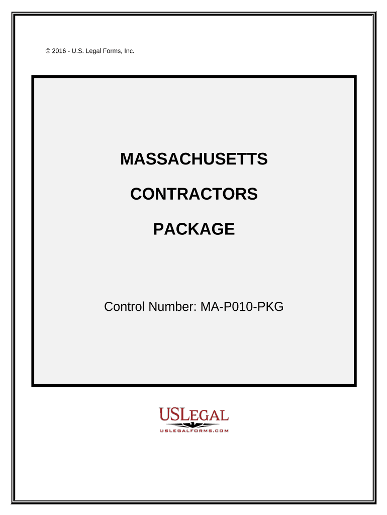 Contractors Forms Package Massachusetts