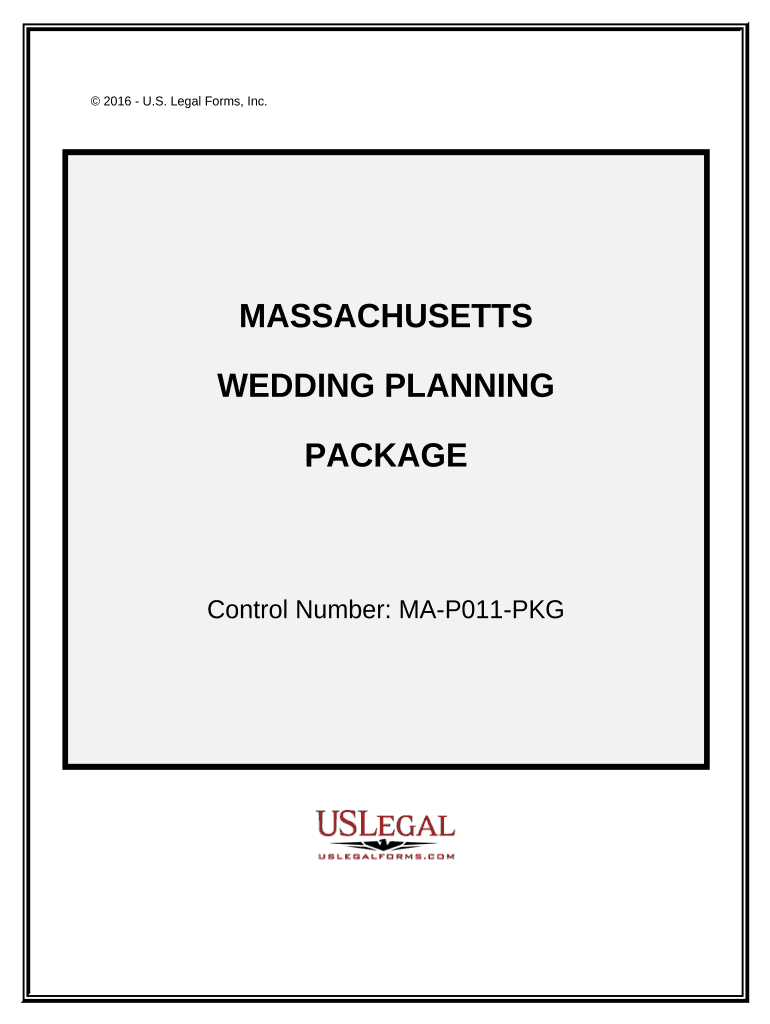 Wedding Planning or Consultant Package Massachusetts  Form