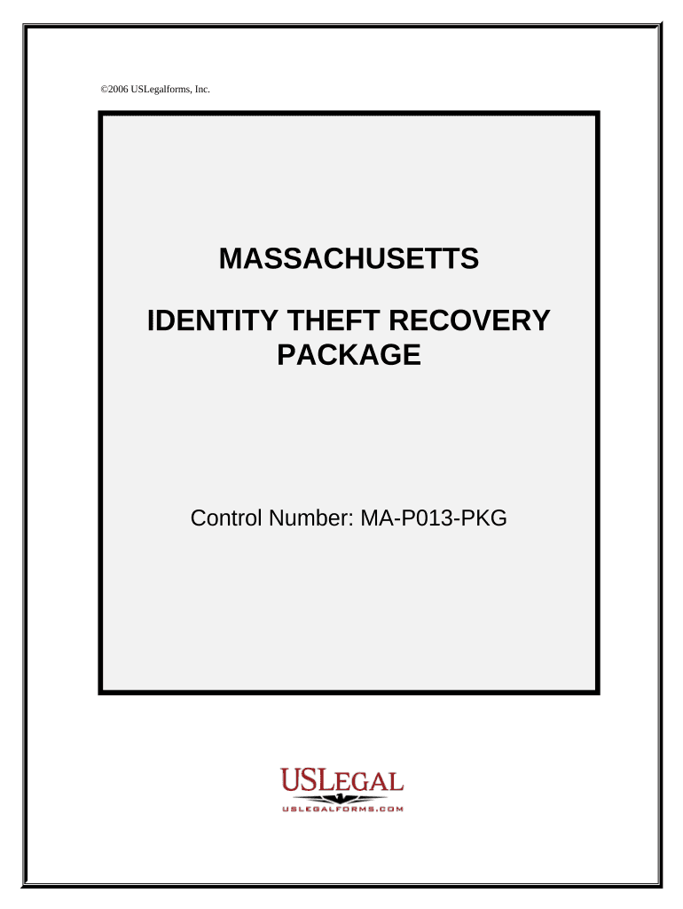 Identity Theft Recovery Package Massachusetts  Form