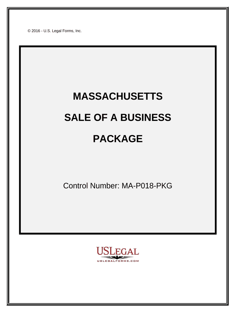 Sale of a Business Package Massachusetts  Form