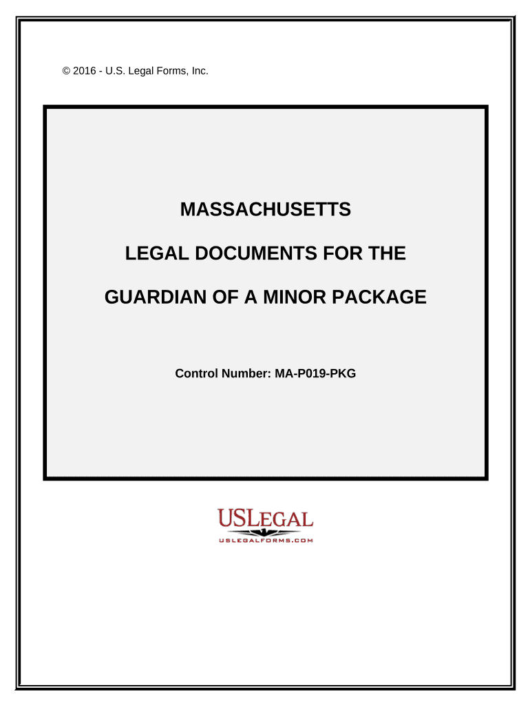 Legal Documents for the Guardian of a Minor Package Massachusetts  Form