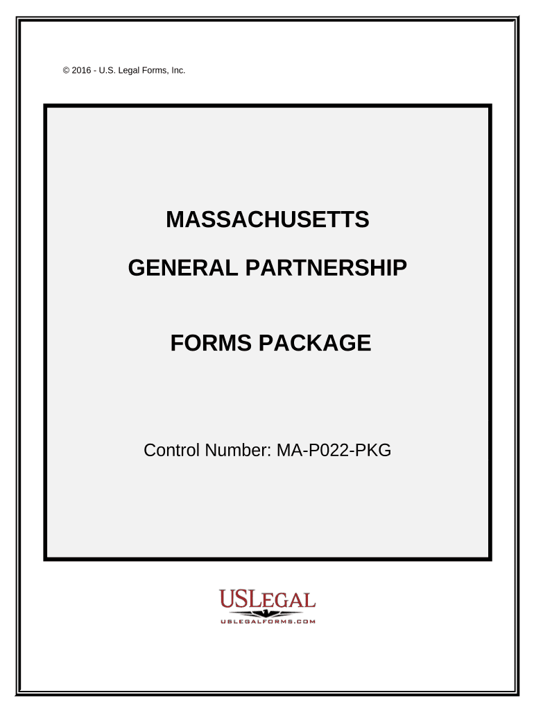General Partnership Package Massachusetts  Form
