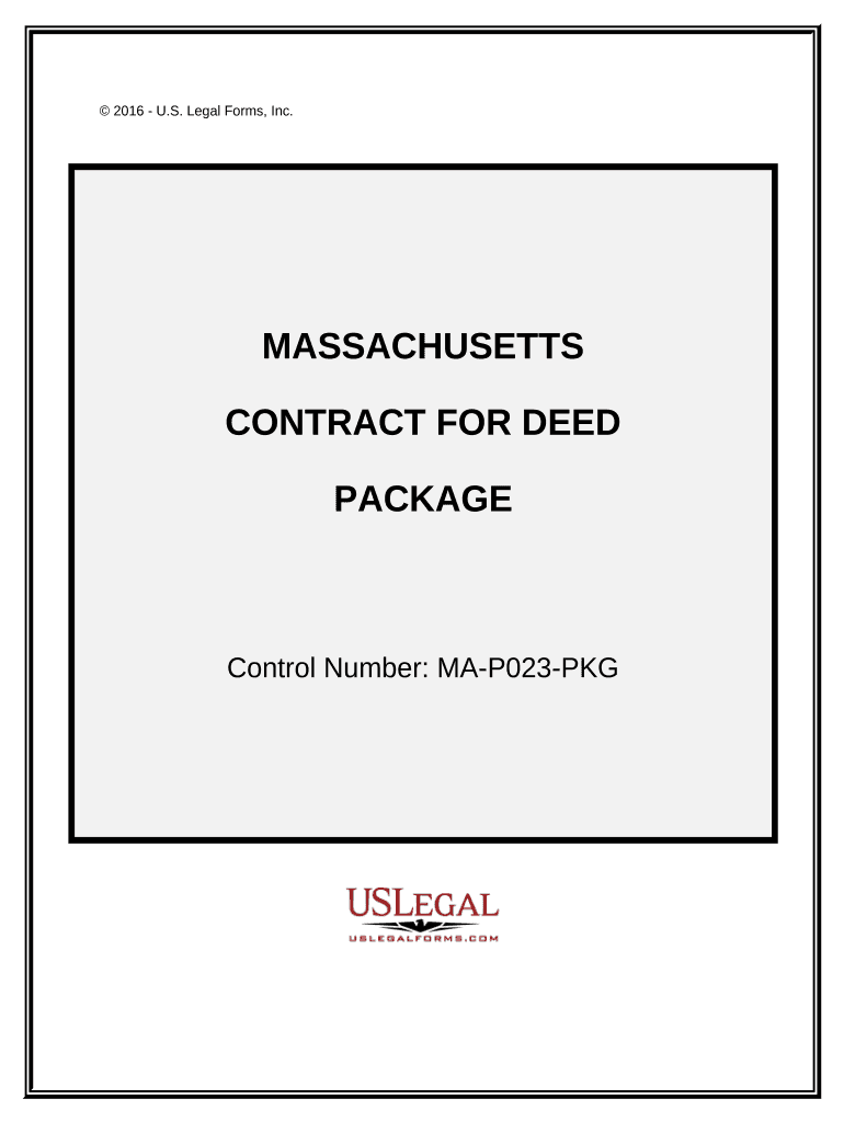 Contract for Deed Package Massachusetts  Form
