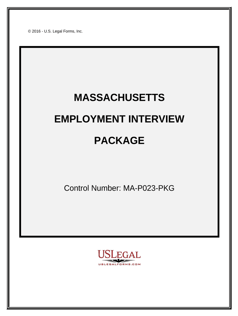 Employment Interview Package Massachusetts  Form